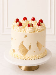 Gold Leaf Vanilla Celebration Cake Handmade in London (M25) and Surrey (UK)