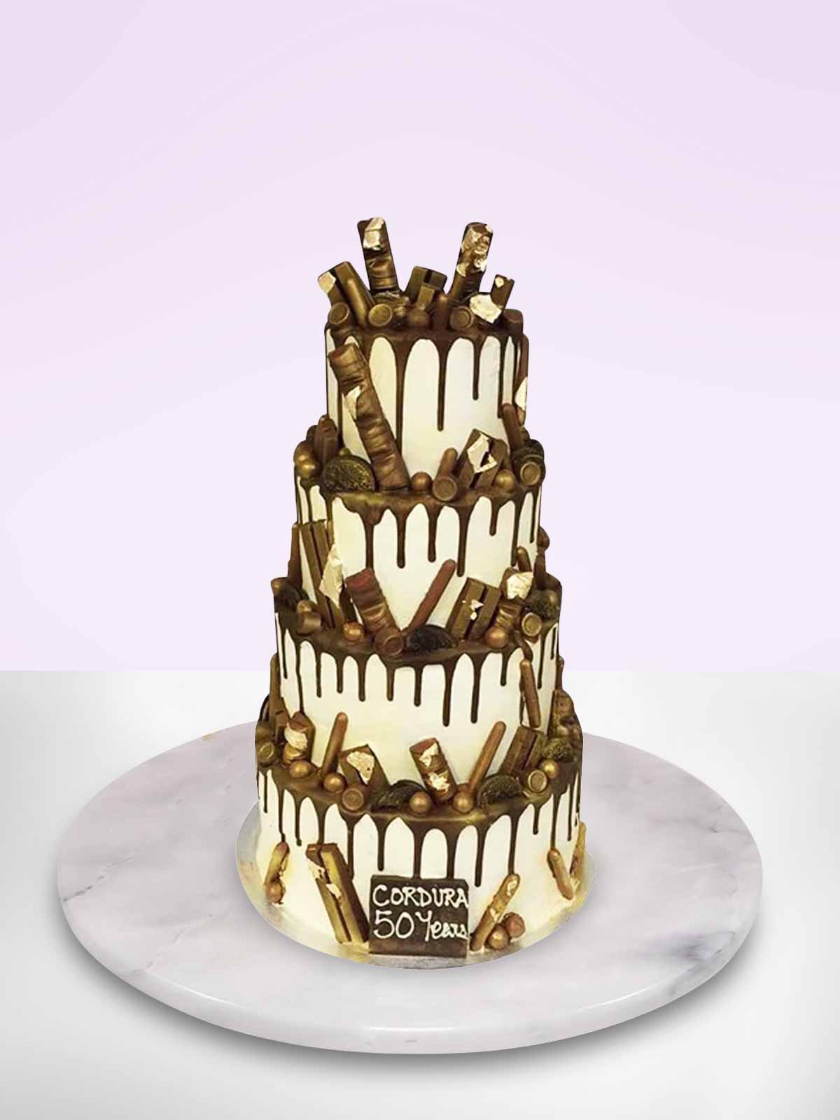 Golden Stella Wedding Cake