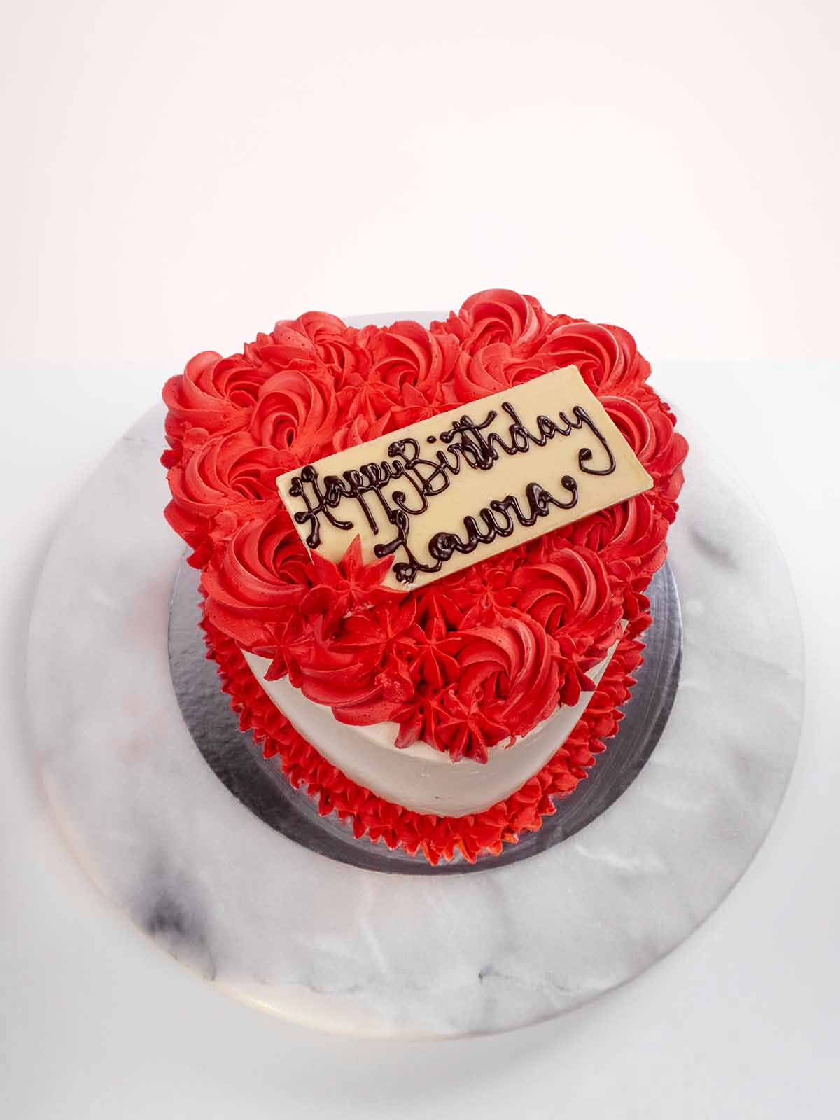 Shop for Fresh Red Velvet Anniversary Two Tier Cake online - Prayagraj