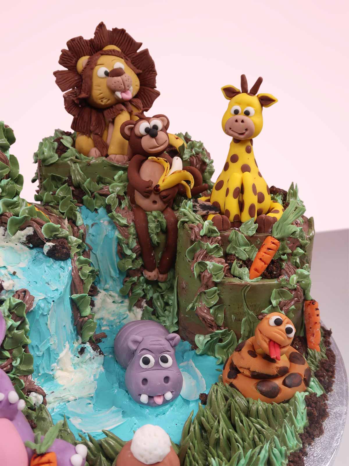 Jungle Animal Cakescape Cake for Children