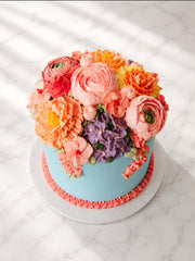 Luxurious Lambeth Style Floral Cake handmade and delivered in London. 