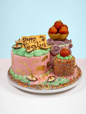 Diwali Gulab Jamun Cakescape Cake