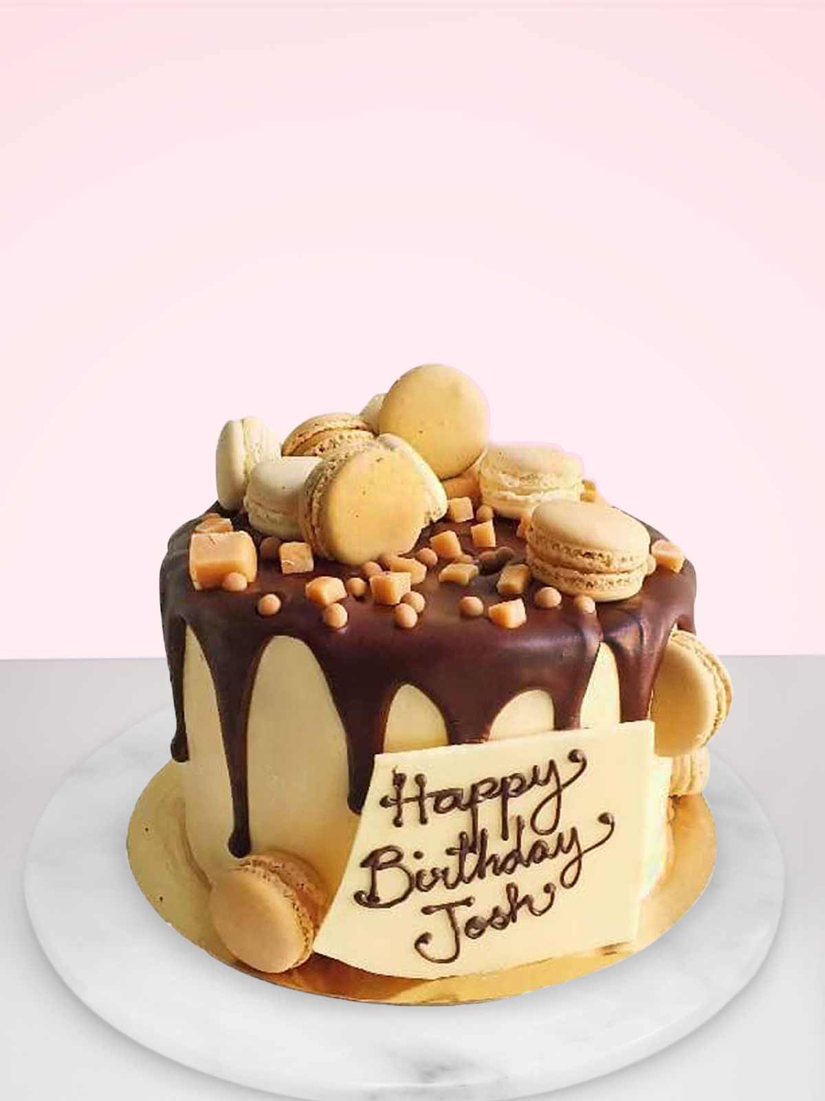 MacFudge Cake Chocolate Drip Birthday Cake