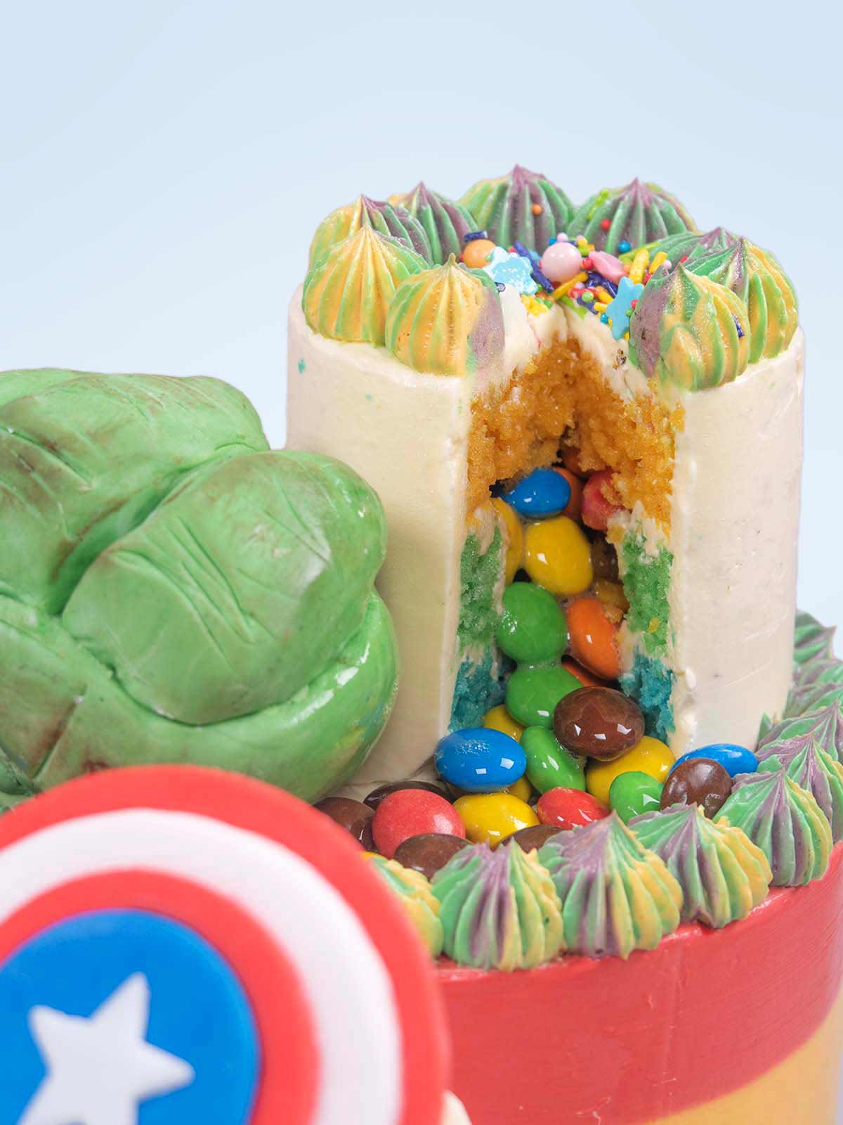 Marvel Cake with Hulk