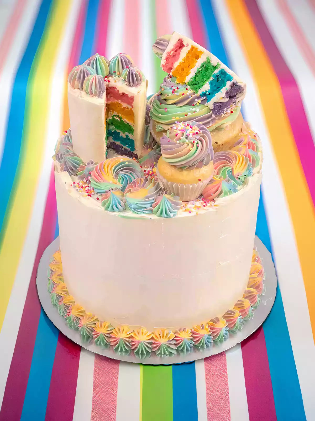 Meta Rainbow Cake