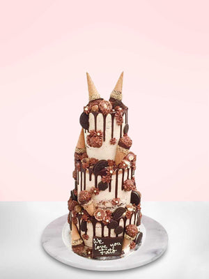 Nutella Ferrero Rocher Brownie Wedding Cake