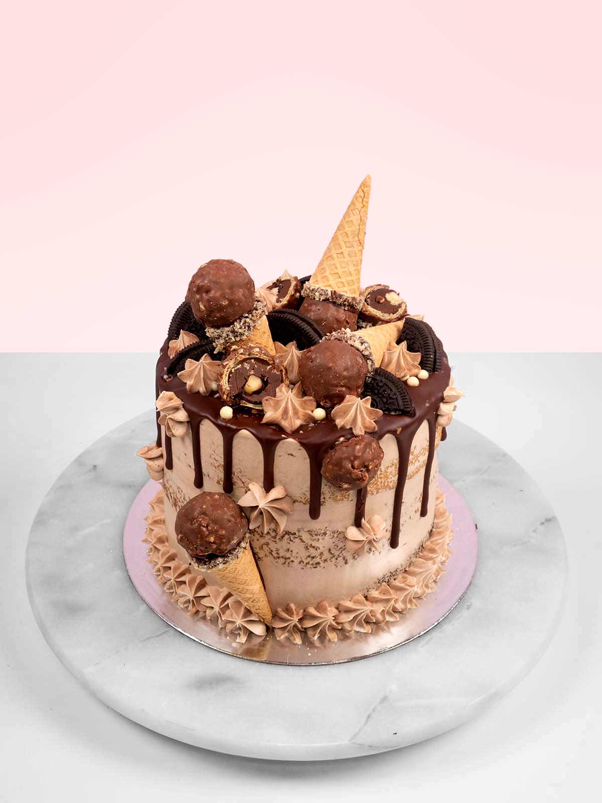 Raffaello & Ferrero Rocher Chocolate Cake – Flowers Box London