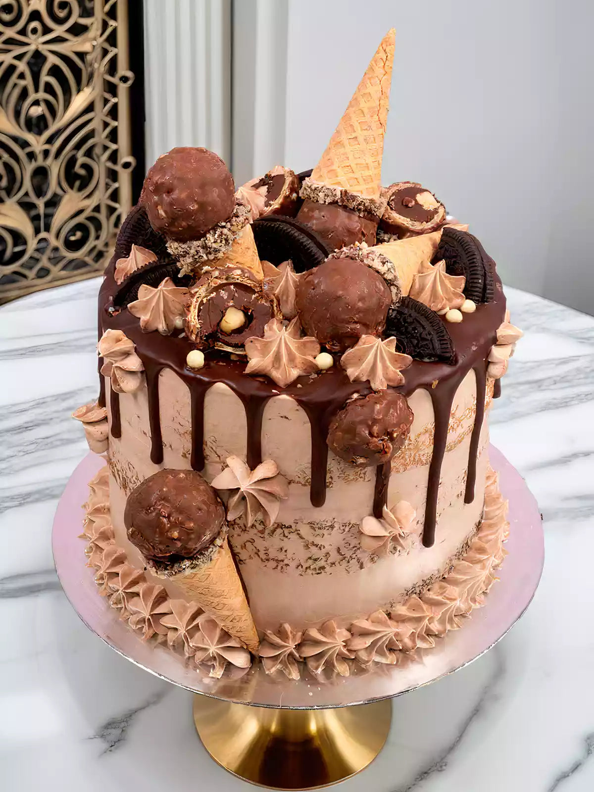 Nutella and Ferrero Rocher birthday cake  delivered in London