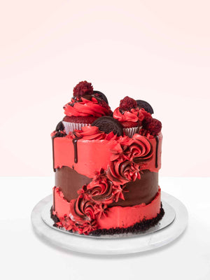 Oreo Red Velvet Fault Line Cake