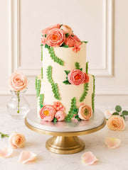 Peonies and Roses Buttercream Bloom wedding Cake to buy online in London and Surrey