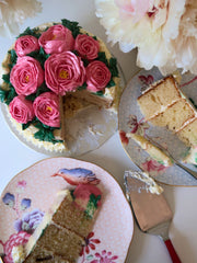 Peony Buttercream Bloom Birthday Cake