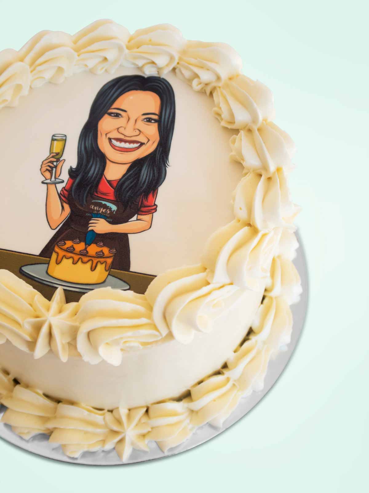 Personalised Caricature cake delivery London Surrey Berkshire