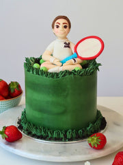 Custom tennis birthday cake for London and Surrey delivery