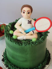 Custom tennis birthday cake for London and Surrey delivery