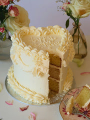 Personalised Vintage Heart Birthday Cake London Surrey