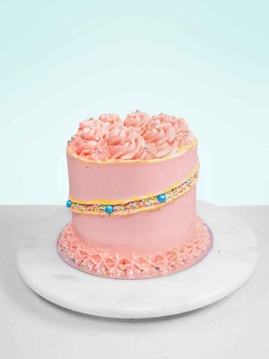 Pink Fault Line Birthday Cake