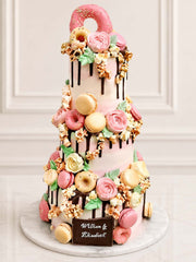 Pink Sweetheart Wedding Cake made
