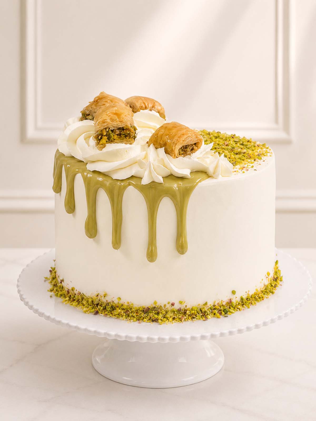 Pistachio Baklava Cake handmade in London and Surrey
