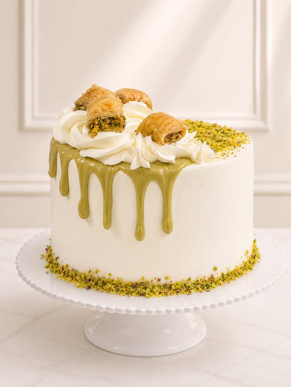 Pistachio Baklava Birthday Cake delivered in Soho