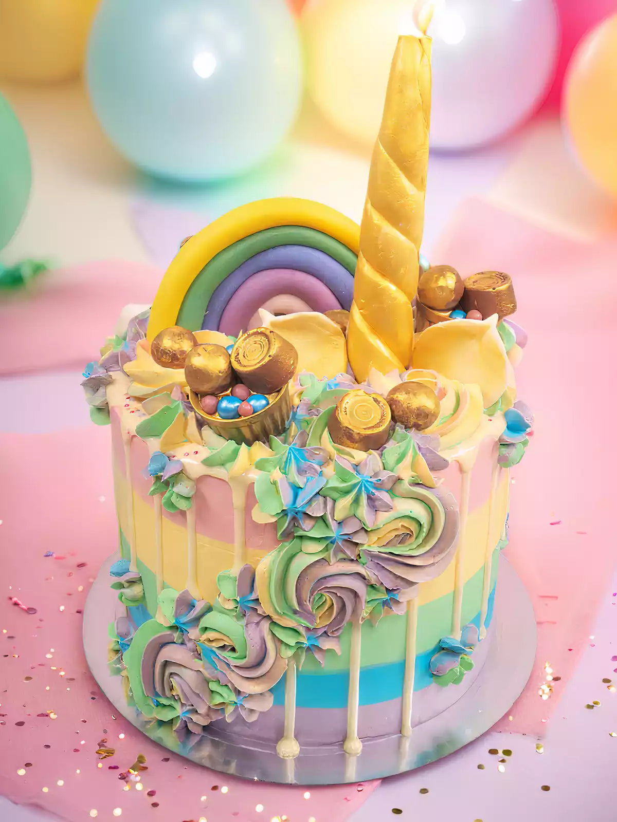 Rainbow Unicorn Cake