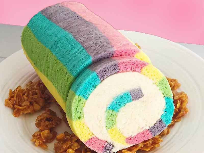 Rainbow Roll Cake Recipe