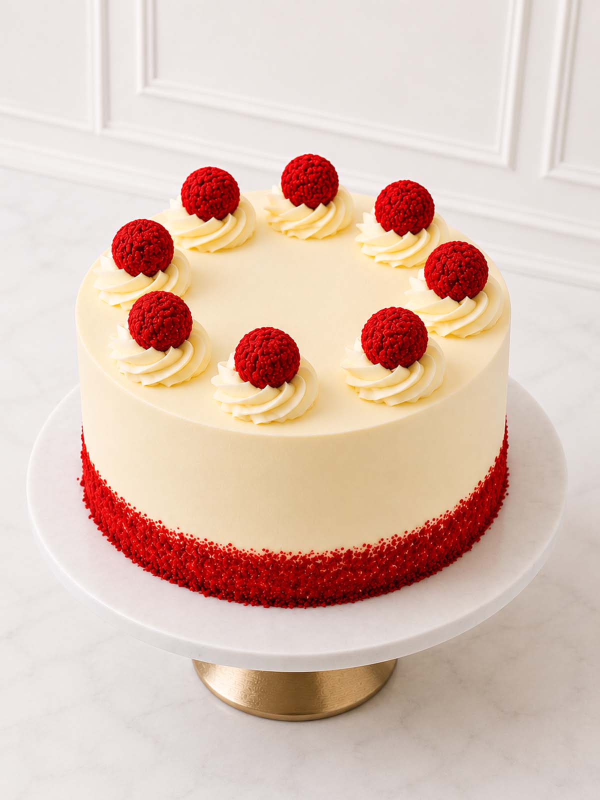 Red Velvet Truffle Birthday Cake made by a Michelin trained Chef - London and Surrey. 