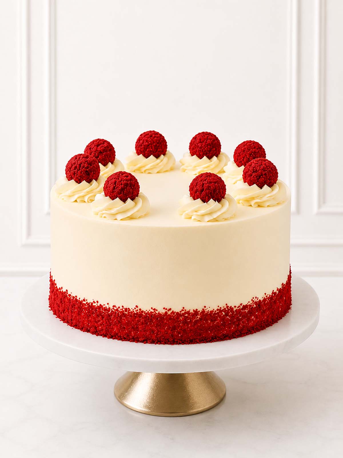 Red Velvet Truffle Birthday Cake delivered to London and Surrey, UK 