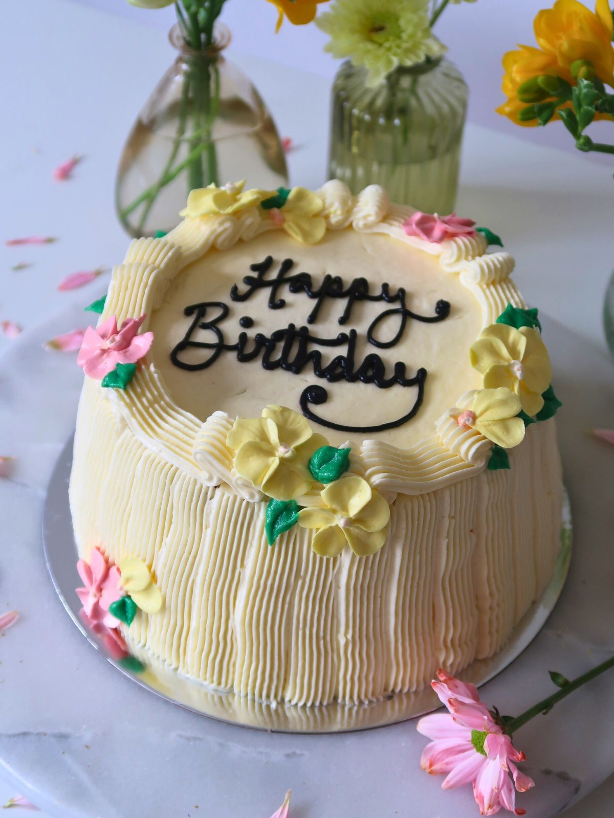Retro buttercream viral birthday cake London Surrey