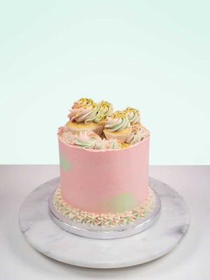 Rose Pistachio Cupcake Cake