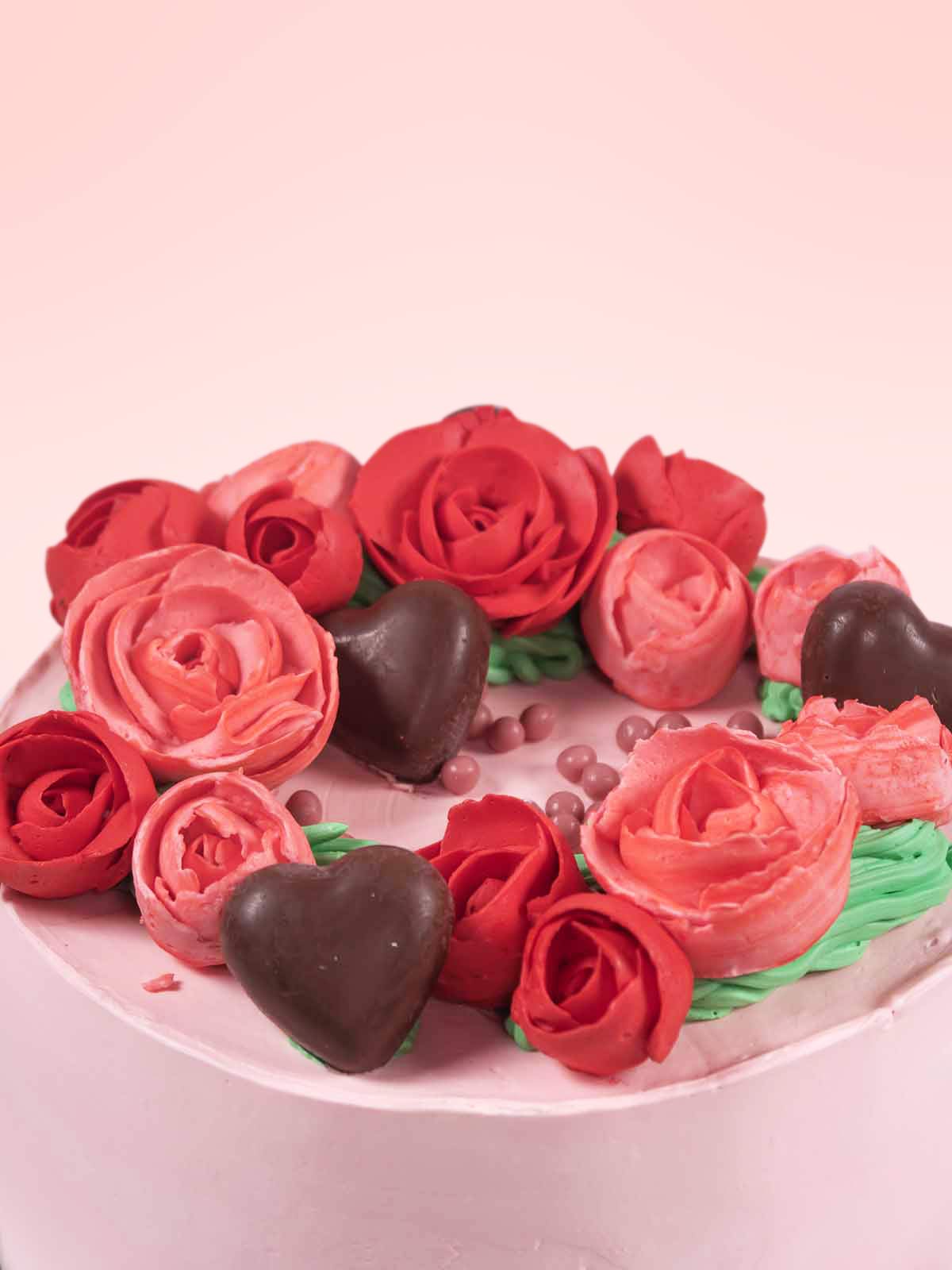 Roses and Chocolates Valentine's Cake Near Me