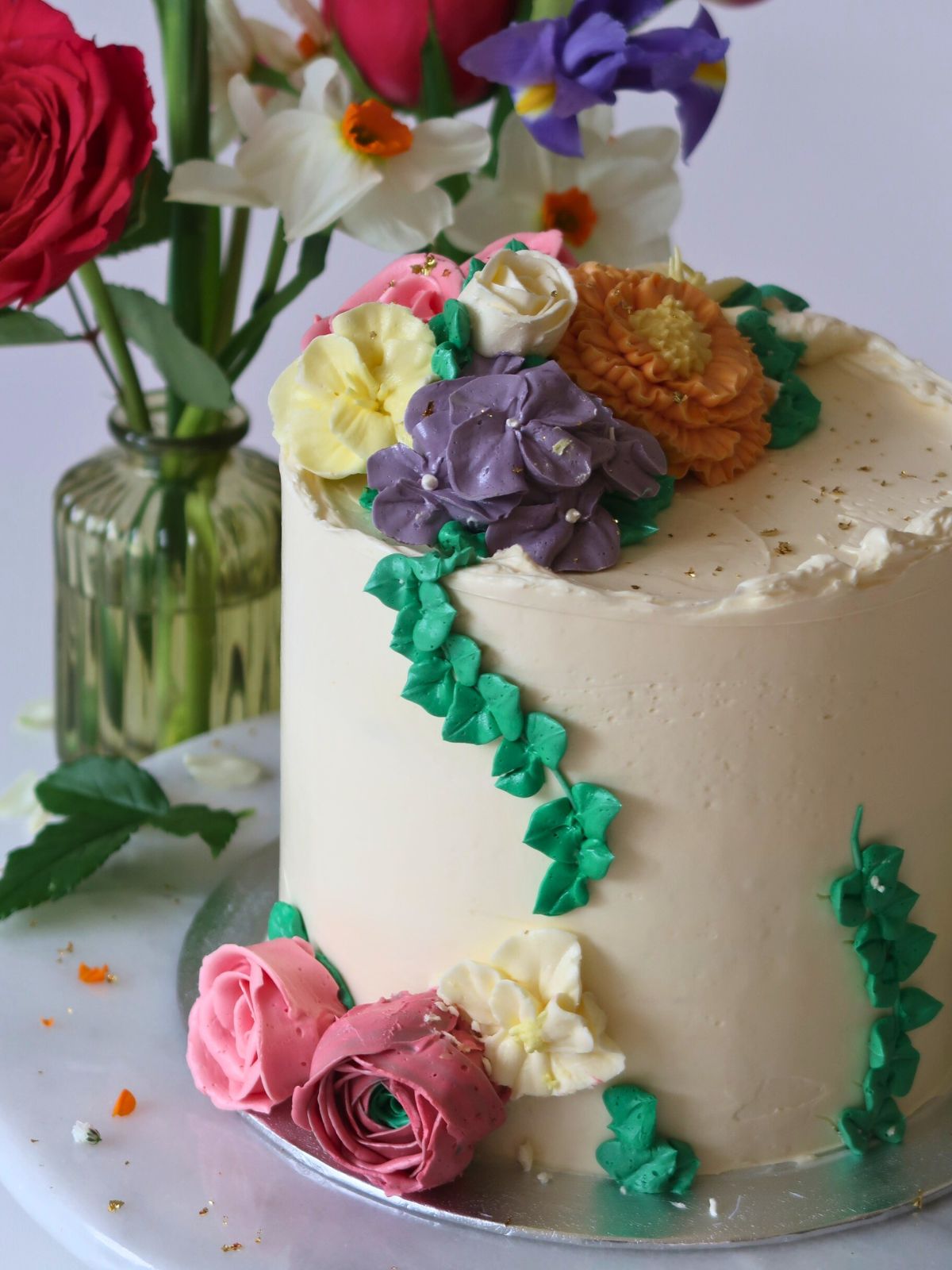 Salted Caramel Buttercream Bloom Cake Delivery London Surrey