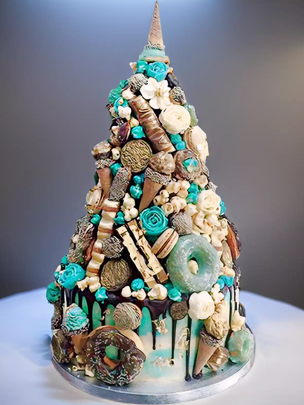 Something Blue Wedding Cake London