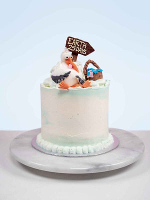 Stork Baby Shower Cake