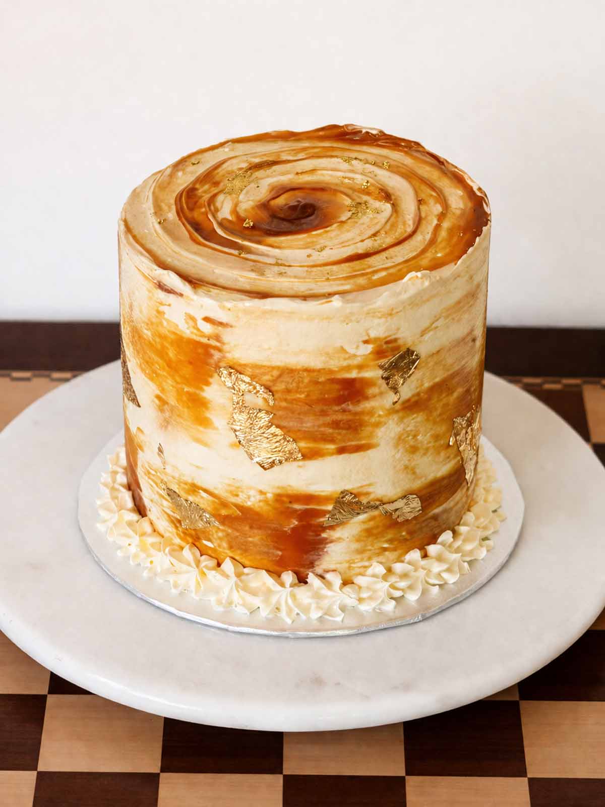 Top view of Dulce de Leche Crunch Cake. 