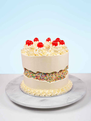 Vanilla Fault Line Birthday Cake