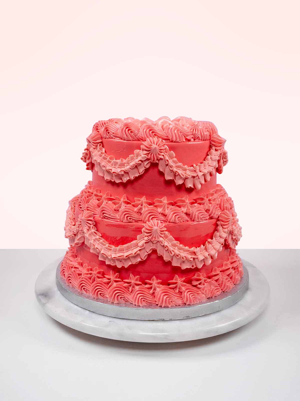 Custom 2-Tier Vintage Wedding Cake London Surrey Berkshire