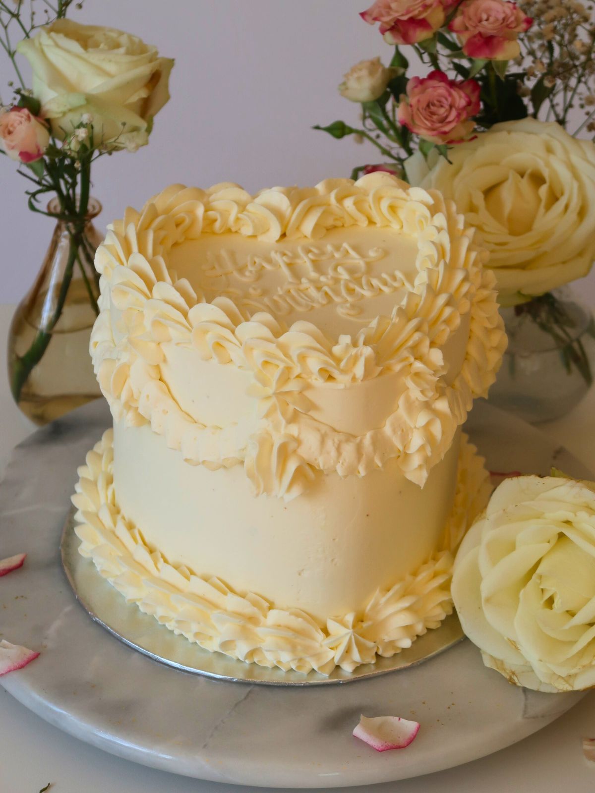 Vintage Heart Birthday Cake London Surrey