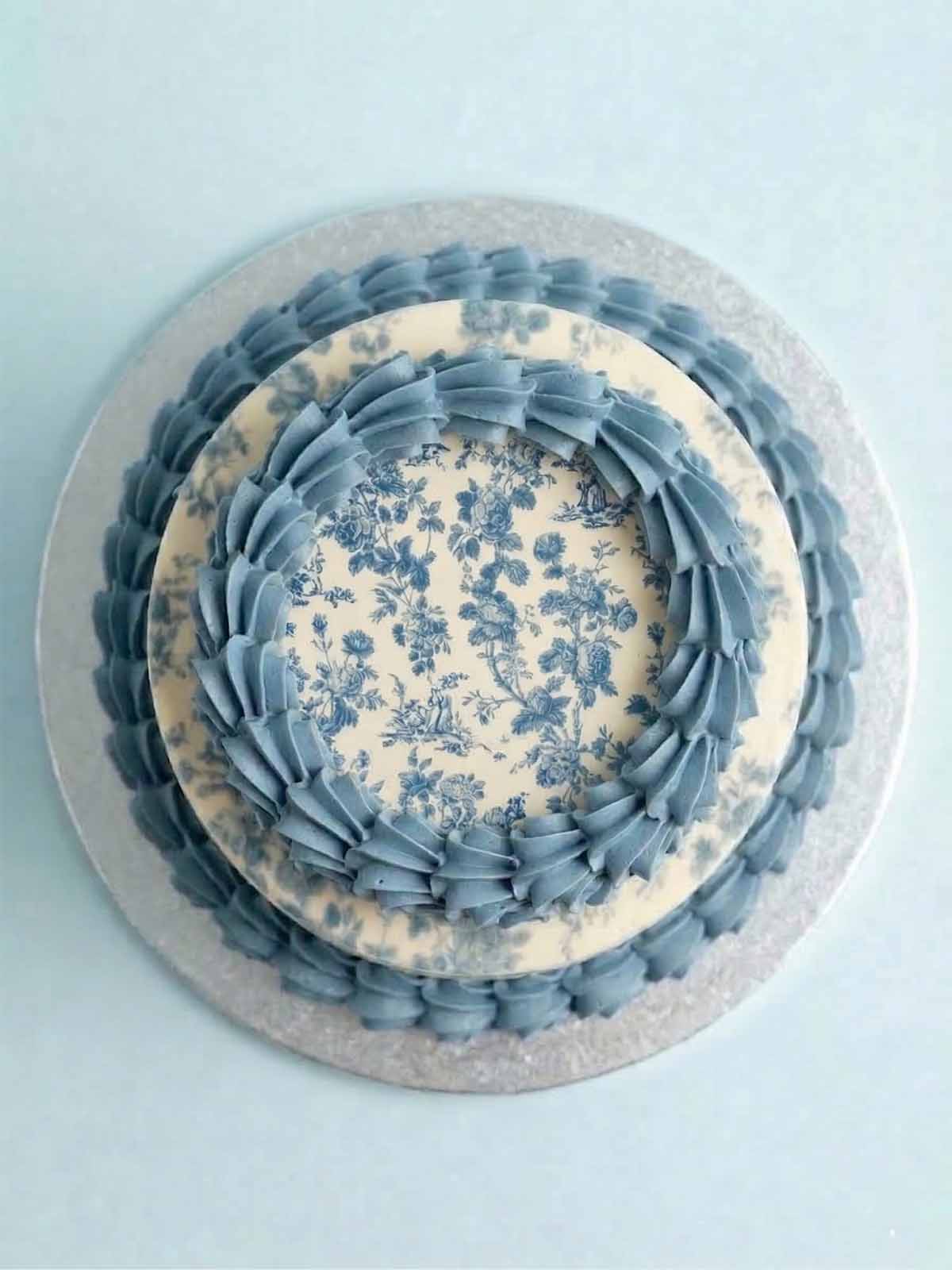 Vintage French Toile de Jouy Wedding Cake London Surrey