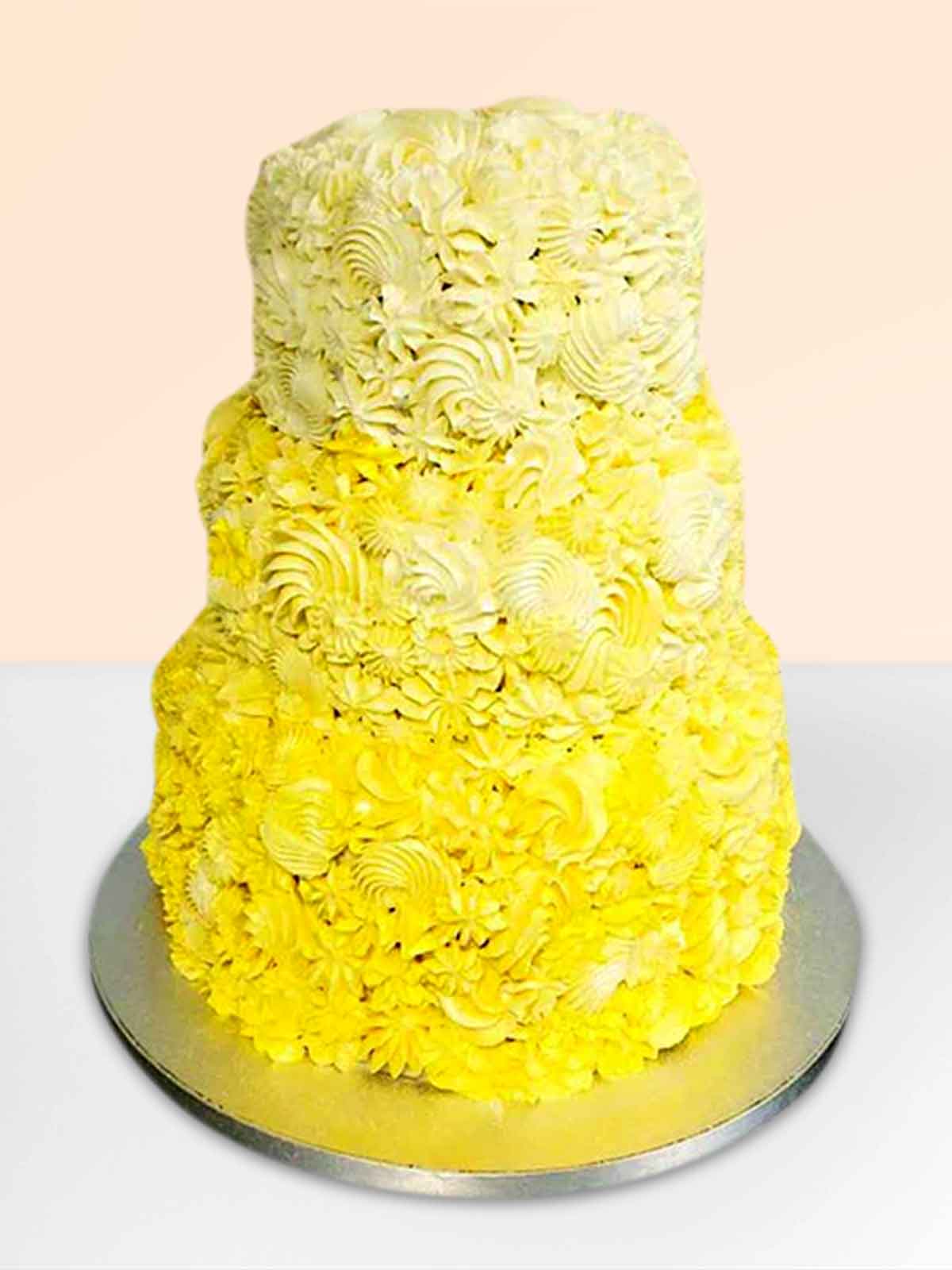 Yellow Summer Love Wedding Cake