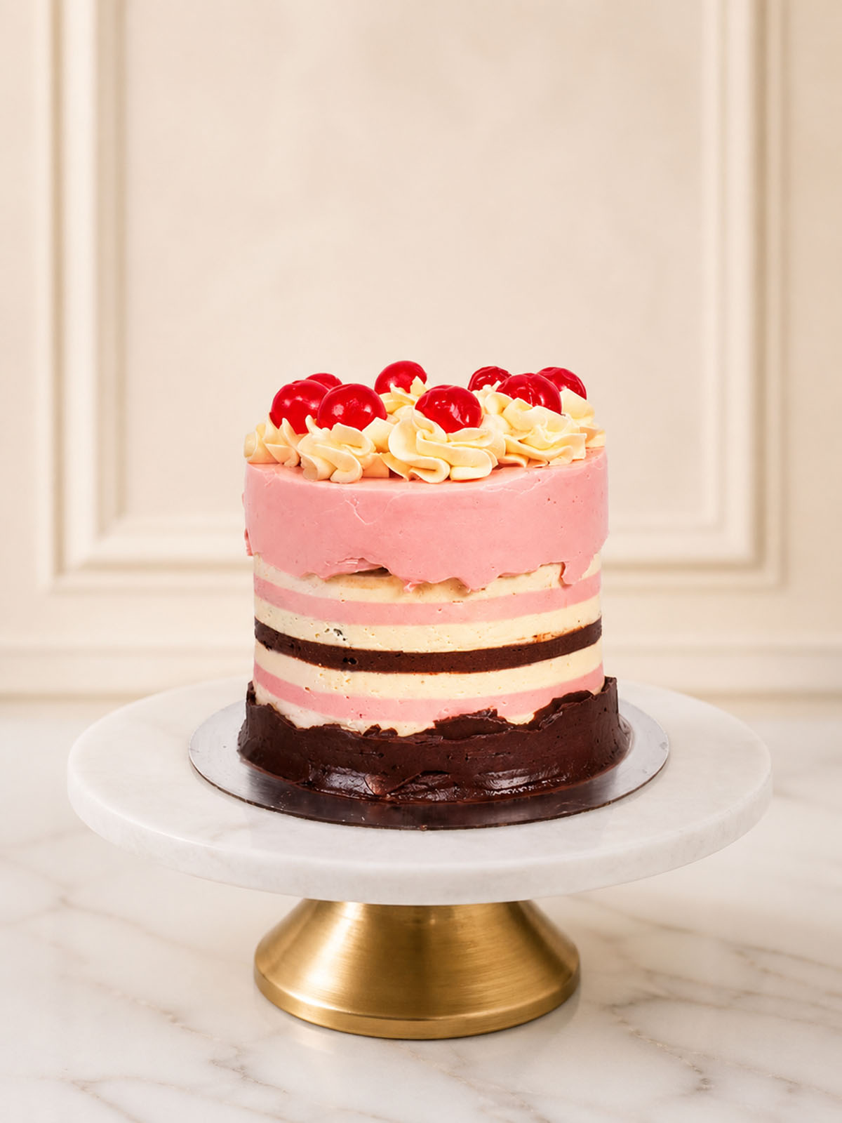 Mini Neopolitan Fault Line Cake