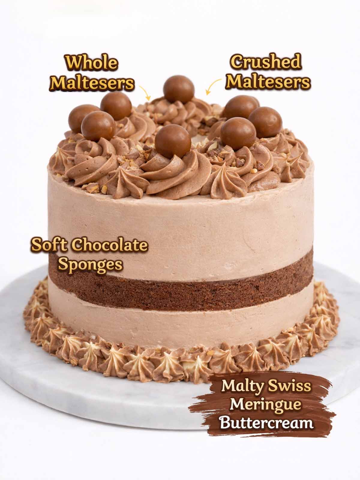 Malteser birthday cake infographic