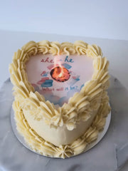 Gender Reveal Burn-Away Cake