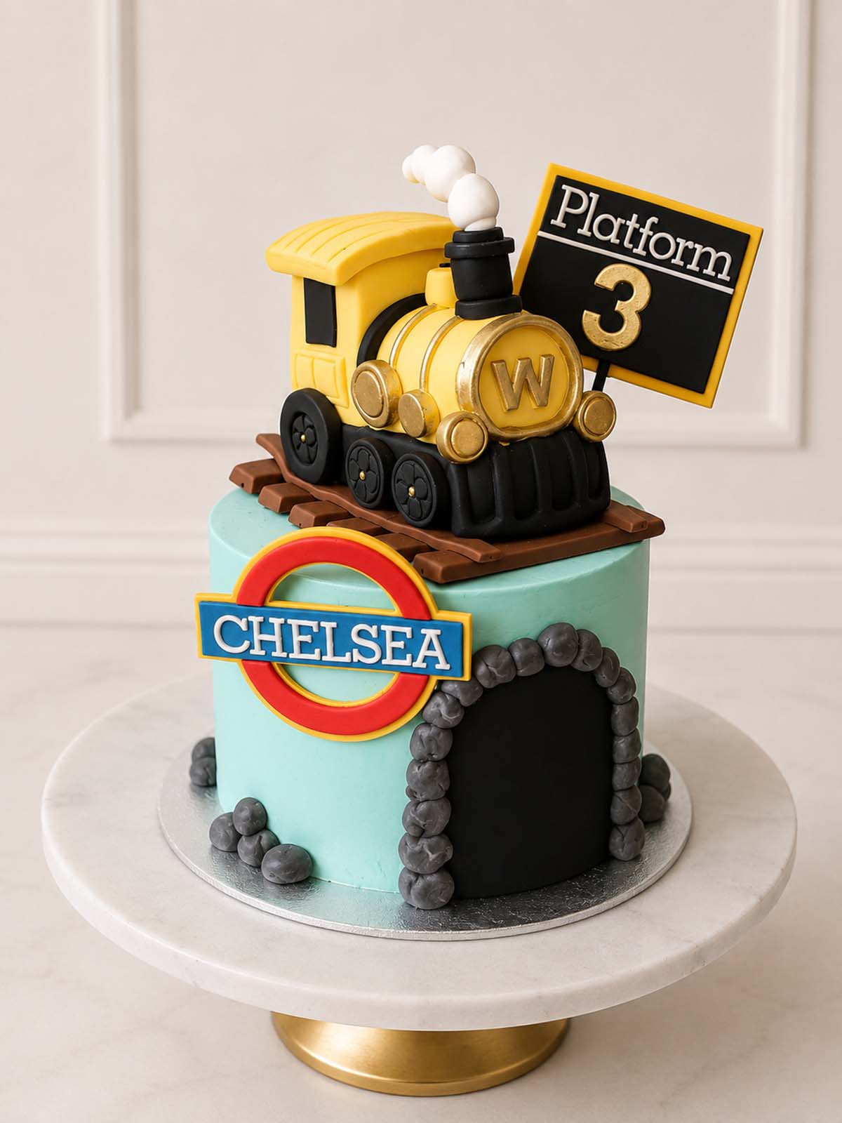 Yellow Train Cake
