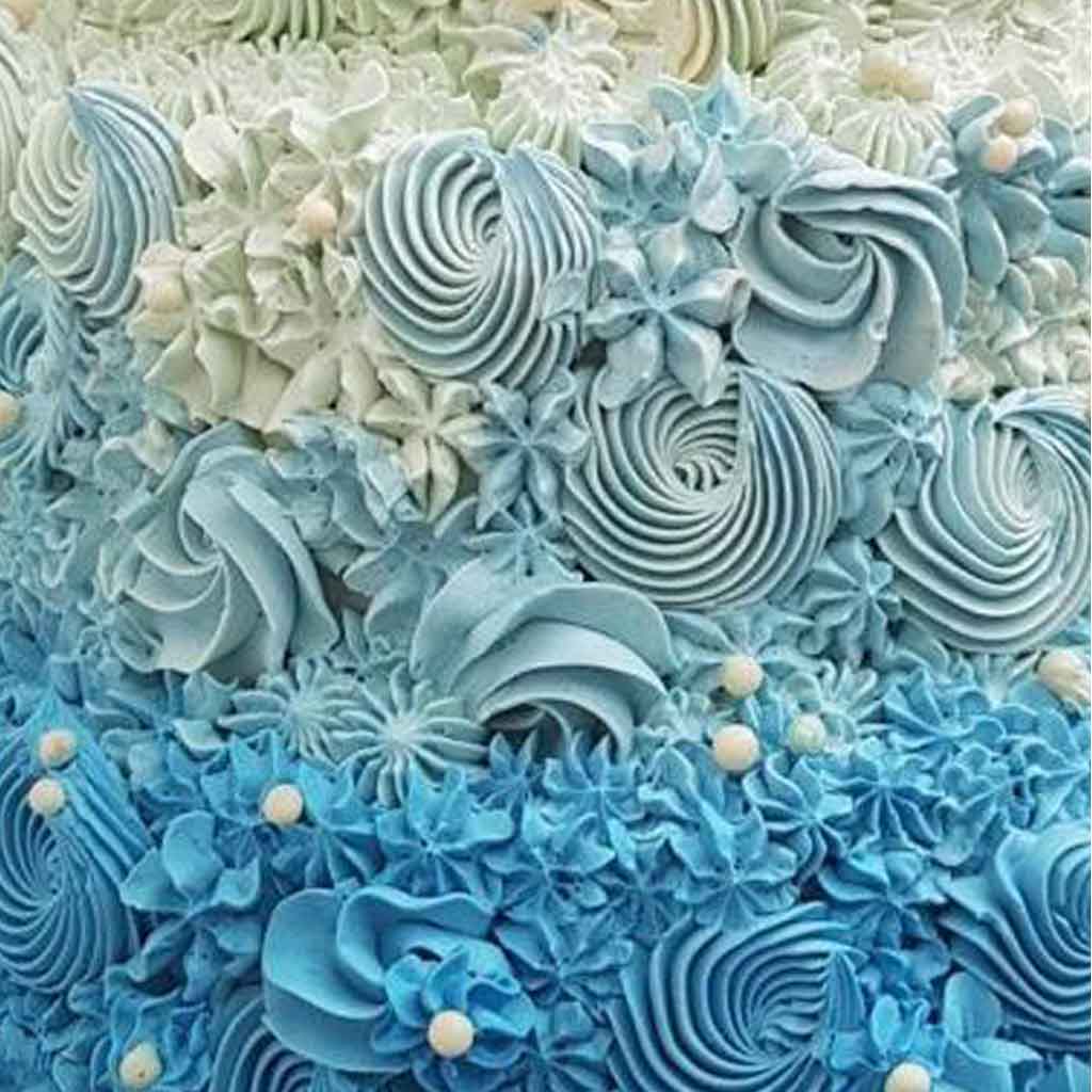 Blue Ombre Wedding Cake London