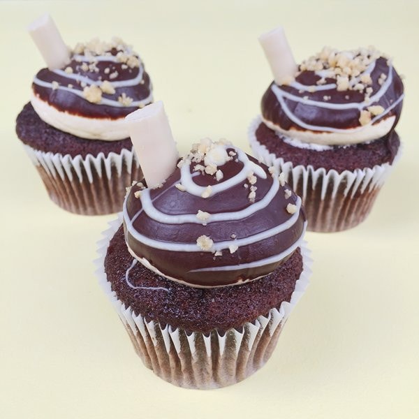 Chocolate Peanut Butter Malt Cupcakes London